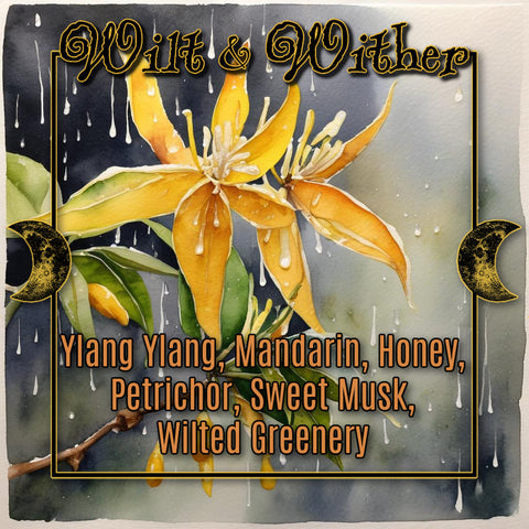 "Wilt & Wither" - Ylang Ylang, Mandarin, Honey, Petrichor, Sweet Musk,  Wilted Greenery